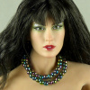 Nouveau Toys 1/6 Scale Female Dark Iridescent Pearl Double Loop Necklace